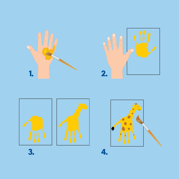 Steg för steg handgiraff