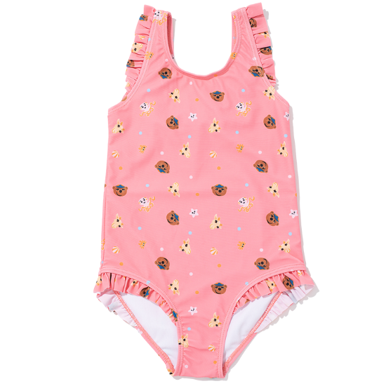 Rosa baddräkt med Lollo och Bernie - storlek 44