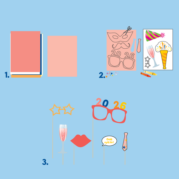 Steg för steg nyårsaccessoarer