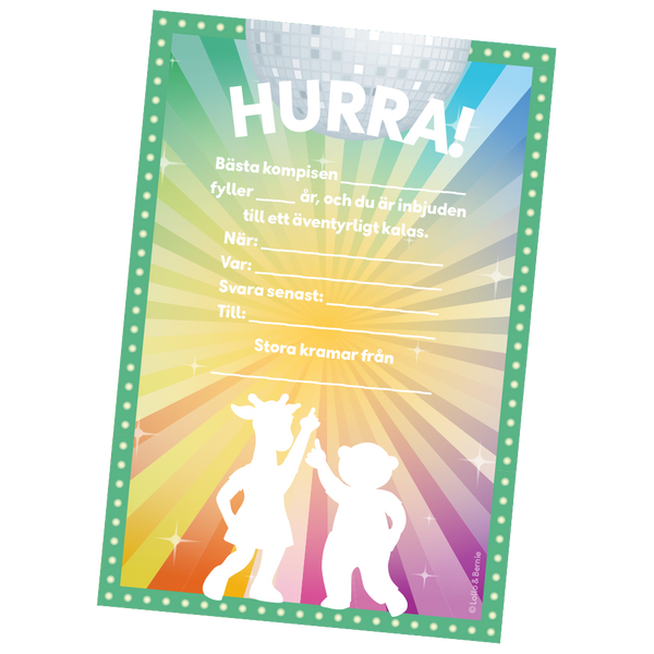 Inbjudningskort Disco Gr n inbjudningskort-disco-gr-n