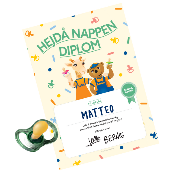 Lollo och Bernies nappdiplom
