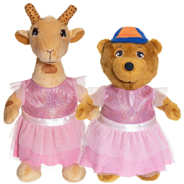 Lollo och bernie i glitterklänningar