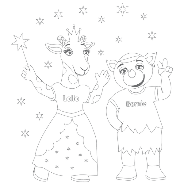Målarbild Lollo och Bernie prinsessa