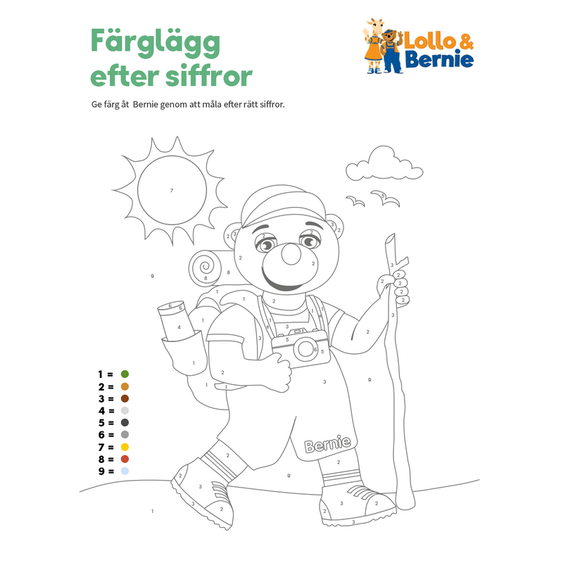 Fargelegg etter tall