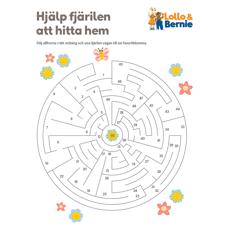 Hjelp sommerfuglen med å finne veien hjem