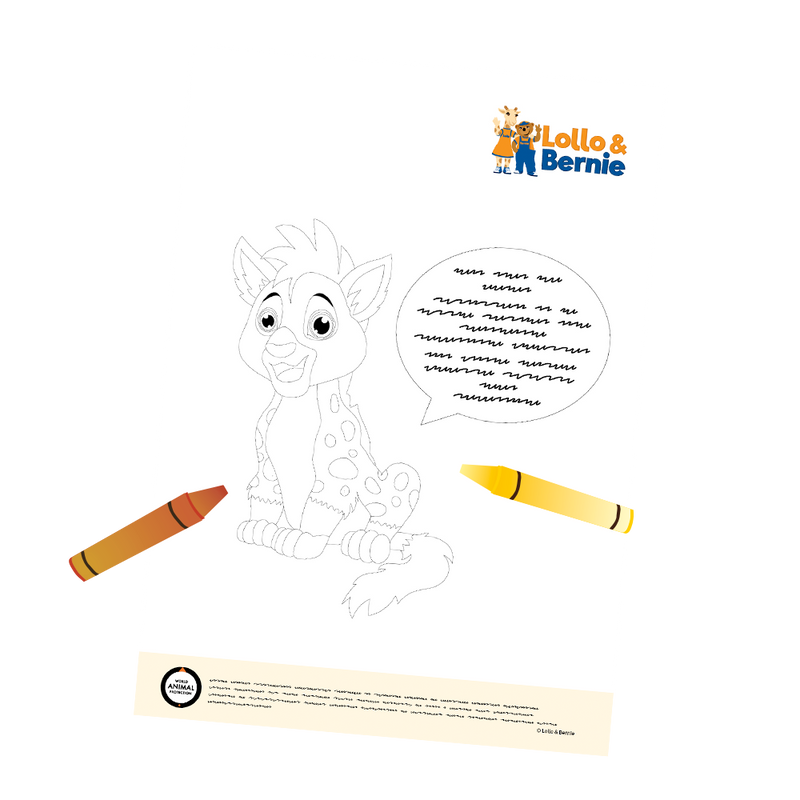 Väritettävä kuva hyeenasta