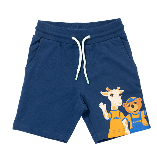 blå lollo och bernie shorts framifrån