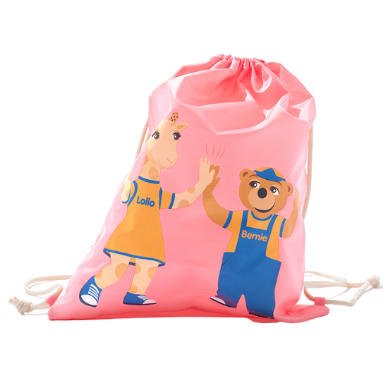 Rosa gympapåse med Lollo och bernie motiv